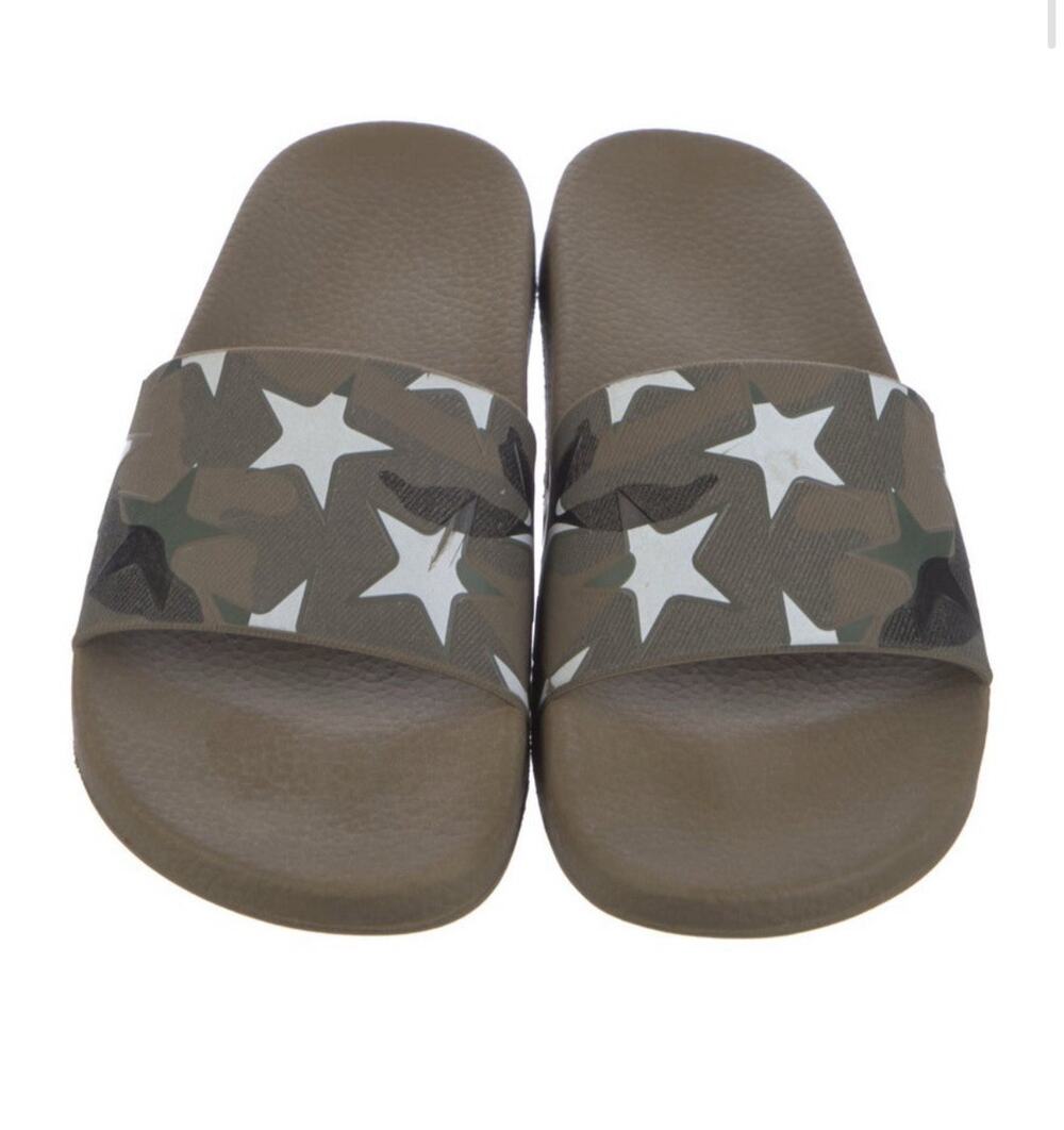 Authentic Valentino Garavani Camoflauge Camo Print Slides Slip On Flat Sz EU 38